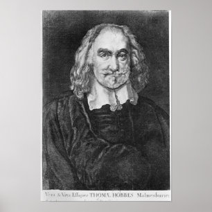 Porträtt i Thomas Hobbes Poster