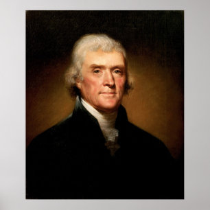 Porträtt i Thomas Jefferson av Rembrandt Peale Poster