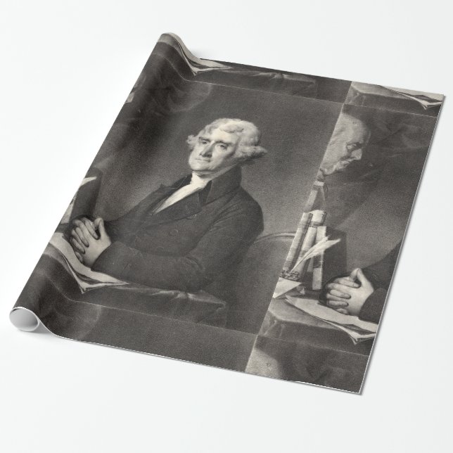 Porträtt i Thomas Jefferson Presentpapper (Utrullad)
