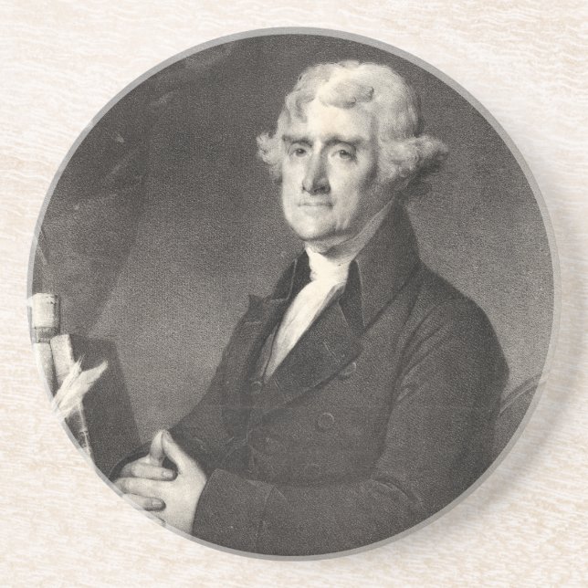 Porträtt i Thomas Jefferson Underlägg Sandsten (Framsidan)