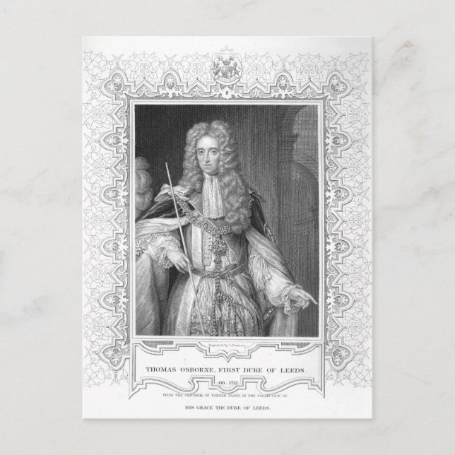 Porträtt i Thomas Osborne, engrave Vykort (Framsida)