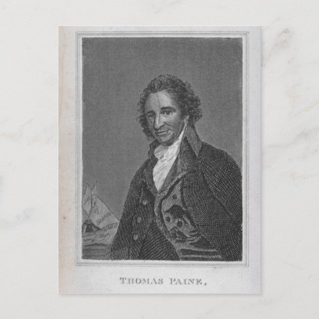 Porträtt i Thomas Paine från Volym I Vykort (Framsida)