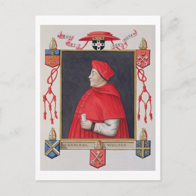 Porträtt i Thomas Wolsey (c.1475-1530) Vykort (Framsida)