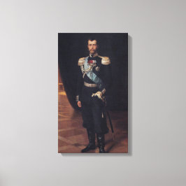 Porträtt i Tsar Nicholas II (av Albert Edelfilt) Canvastryck