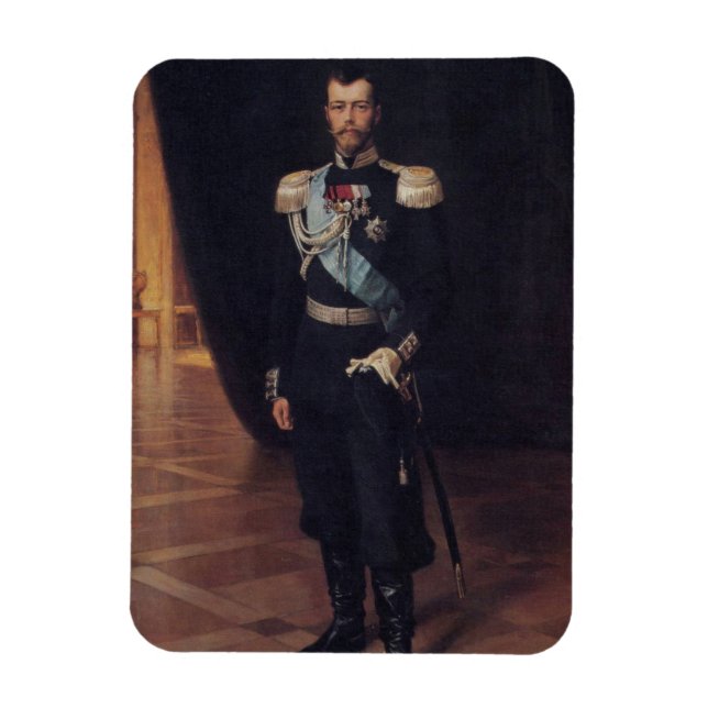 Porträtt i Tsar Nicholas II (av Albert Edelfilt) Magnet (Vertikal)