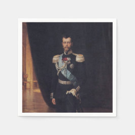Porträtt i Tsar Nicholas II (av Albert Edelfilt) Pappersservett