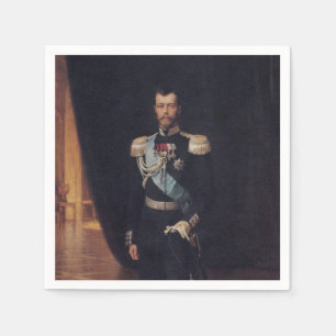 Porträtt i Tsar Nicholas II (av Albert Edelfilt) Pappersservett