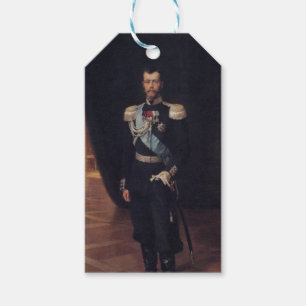 Porträtt i Tsar Nicholas II (av Albert Edelfilt) Presentetikett