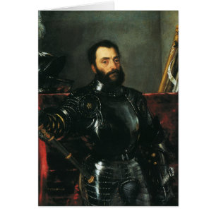 Porträtt i Urbinos herke av Titian Hälsningskort