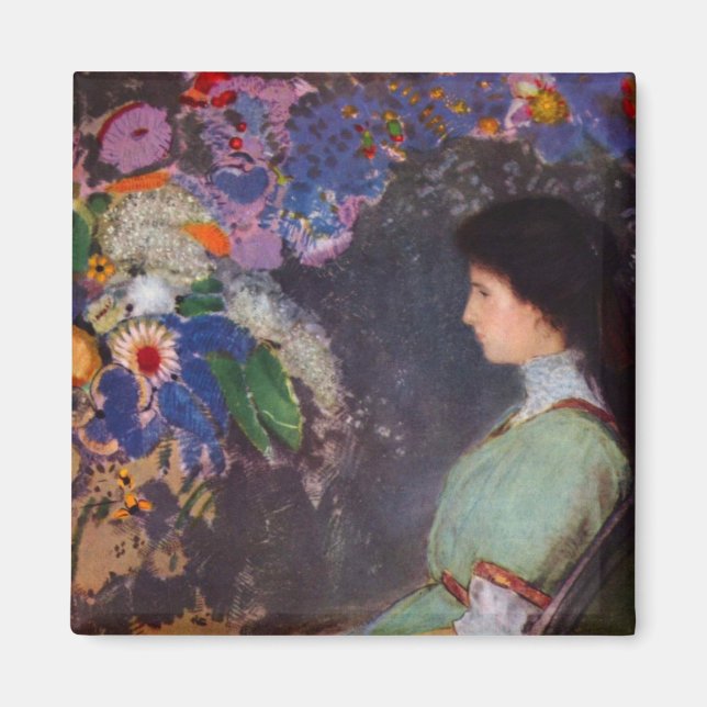 Porträtt i Violet Heymann av Bertrand-Jean Redon Magnet (Framsidan)