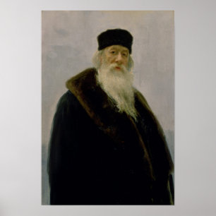 Porträtt i Vladimir Vasil'evich Stasov 1900 Poster