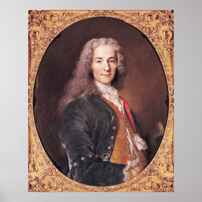 Porträtt i Voltaire åldras 23, 1728 Poster (Framsidan)