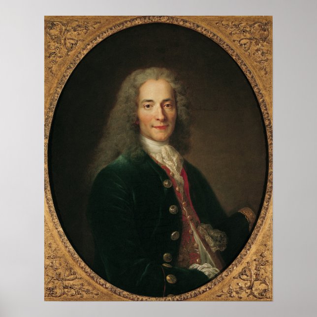 Porträtt i Voltaire efter 1718 Poster (Framsidan)