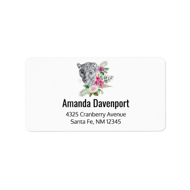 Porträtt i Watercolor Adressetikett (Framsidan)