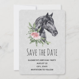 Porträtt i Watercolor Spara Datumet