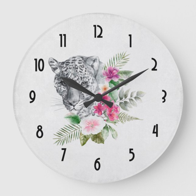 Porträtt i Watercolor Stor Klocka (Framsida)