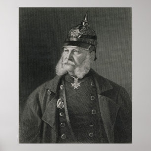 Porträtt i William I Kung i Preussia Poster