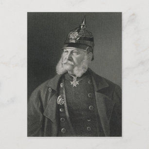 Porträtt i William I Kung i Preussia Vykort