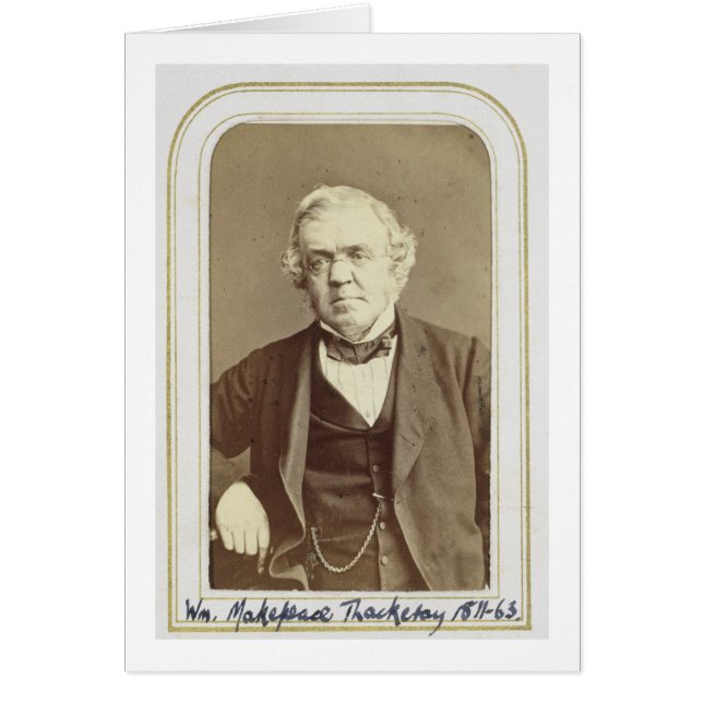 Porträtt i William Makepeace Thackeray (1811-63) Hälsningskort (Framsidan)