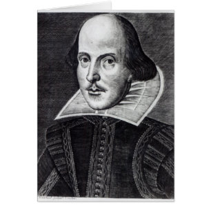 Porträtt i William Shakespeare Hälsningskort