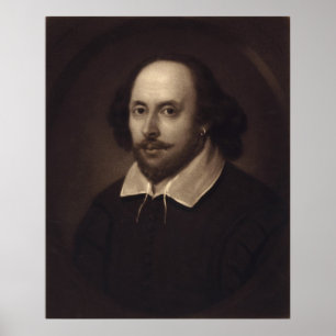 Porträtt i WIlliam Shakespeare poster/skriver ut Poster