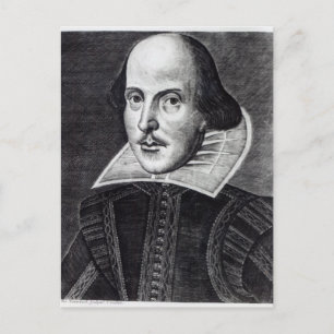 Porträtt i William Shakespeare Vykort