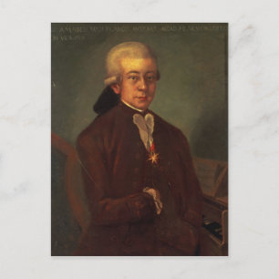 Porträtt i Wolfgang Amadeus Mozart 2 Vykort