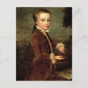 Porträtt i Wolfgang Amadeus Mozart åldras Vykort