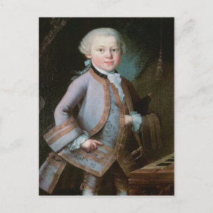 Porträtt i Wolfgang Amadeus Mozart Vykort