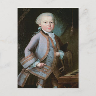 Porträtt i Wolfgang Amadeus Mozart Vykort