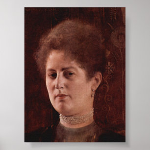 Porträtt i Woman-Gustav Klimt (1894) Poster
