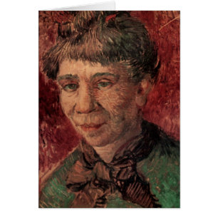 Porträtt i Woman Madame Tanguy, Vincent van Gogh Hälsningskort