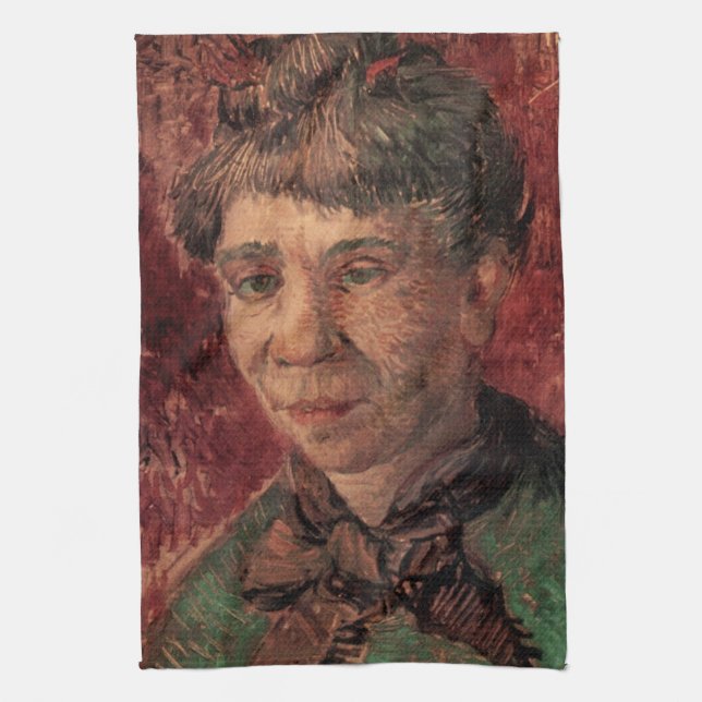 Porträtt i Woman Madame Tanguy, Vincent van Gogh Kökshandduk (Vertikal)