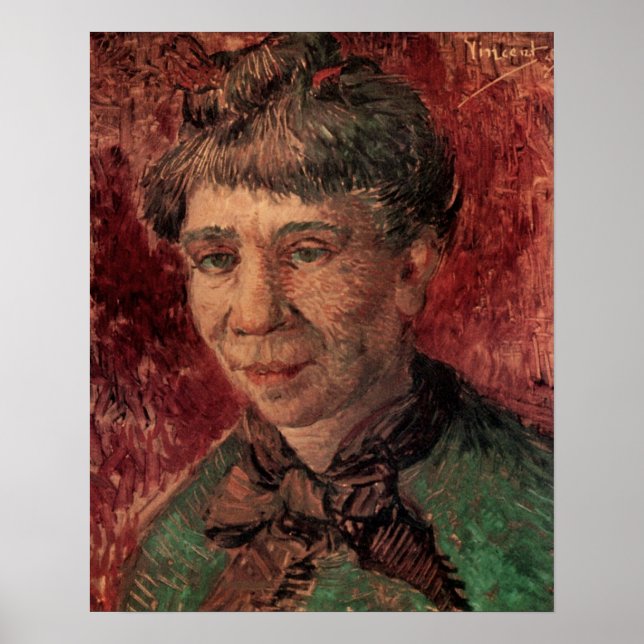Porträtt i Woman Madame Tanguy, Vincent van Gogh Poster (Framsidan)