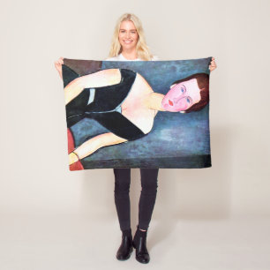Porträtt i Woman, Modigliani Fleecefilt