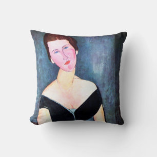Porträtt i Woman, Modigliani Kudde