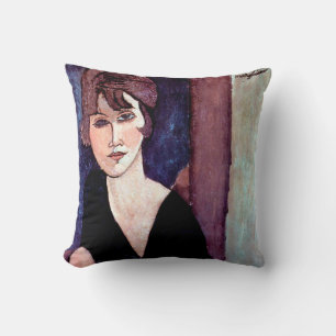 Porträtt i Woman, Modigliani Kudde