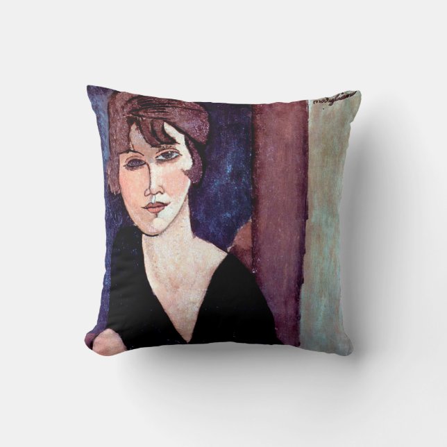 Porträtt i Woman, Modigliani Kudde (Framsida)