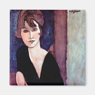 Porträtt i Woman, Modigliani Magnet
