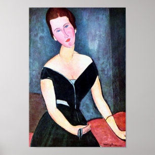 Porträtt i Woman, Modigliani Poster