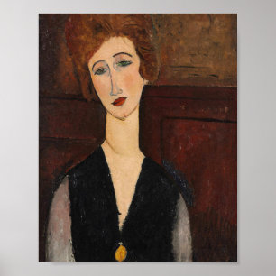 Porträtt i Woman, Modigliani Poster