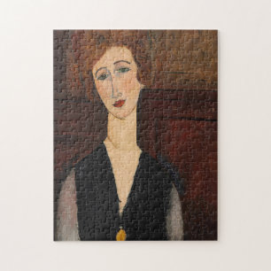 Porträtt i Woman, Modigliani Pussel