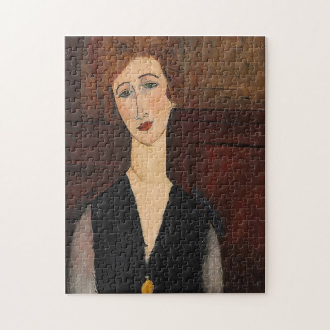 Porträtt i Woman, Modigliani Pussel (Vertikal)
