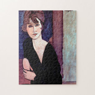 Porträtt i Woman, Modigliani Pussel