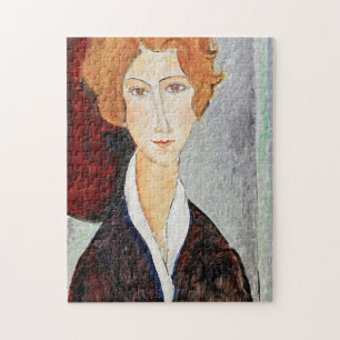 Porträtt i Woman, Modigliani Pussel