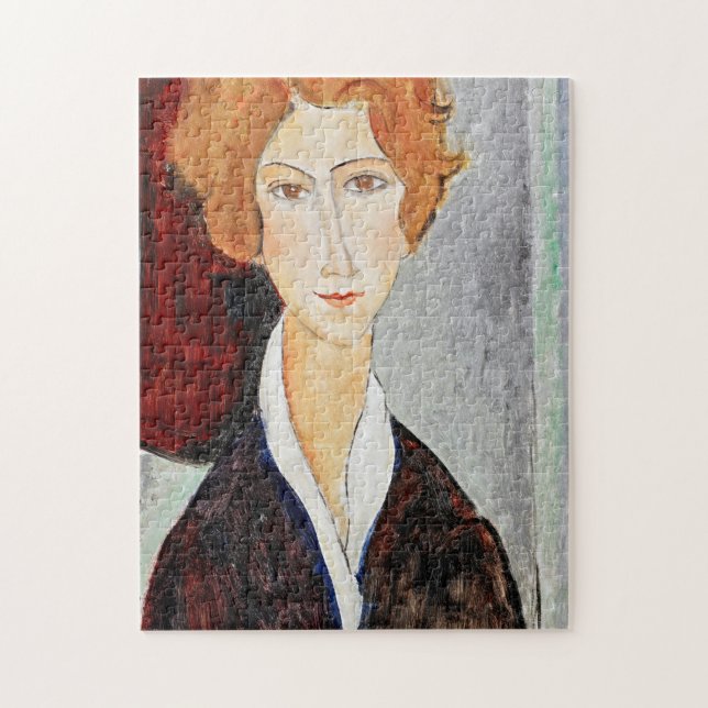 Porträtt i Woman, Modigliani Pussel (Vertikal)