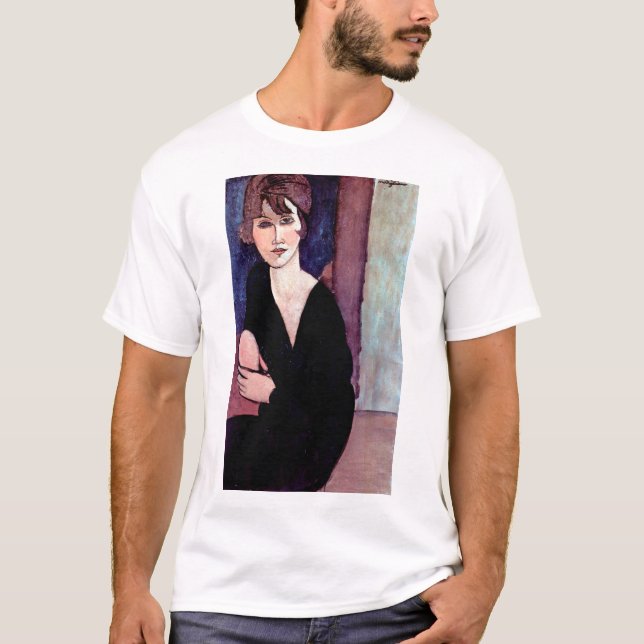 Porträtt i Woman, Modigliani T Shirt (Framsida)