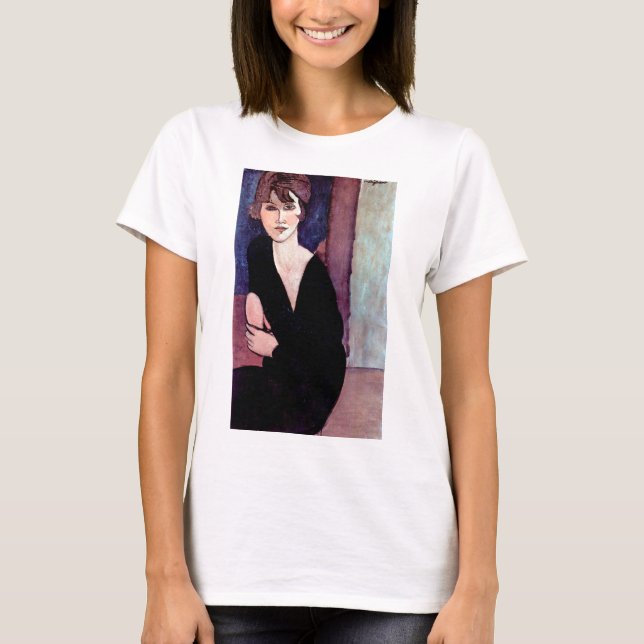 Porträtt i Woman, Modigliani T Shirt (Framsida)