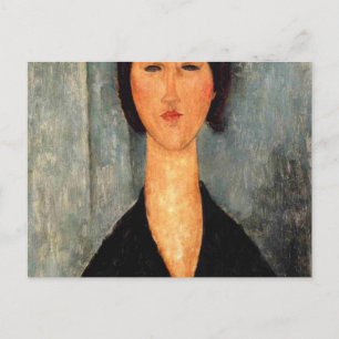 Porträtt i Woman Modigliani Vykort