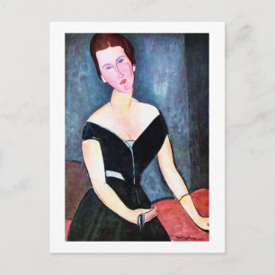 Porträtt i Woman, Modigliani Vykort